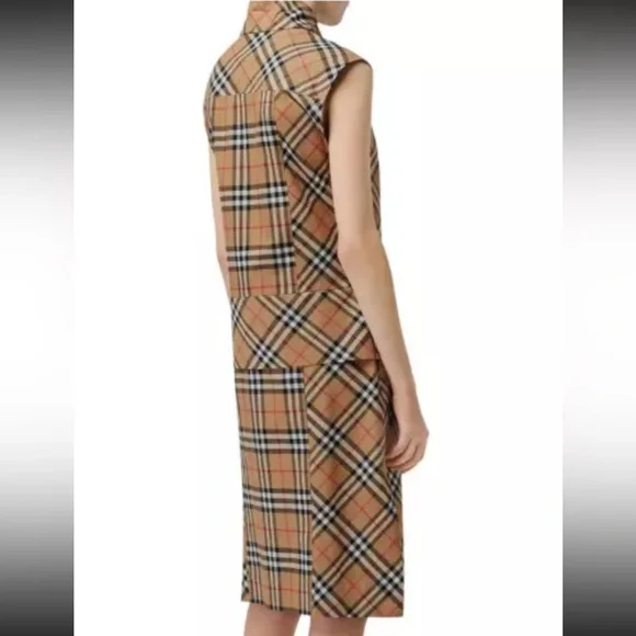 Authentic Iconic Print Burberry Luna Sleeveless Tie-Neck Dress (Size 2) - Picture 2 of 10